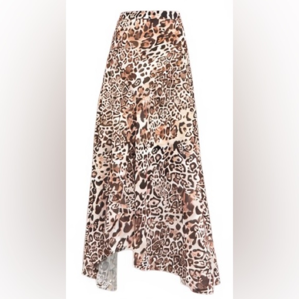 Raisonnel Leopard Print Asymmetrical Skirt S